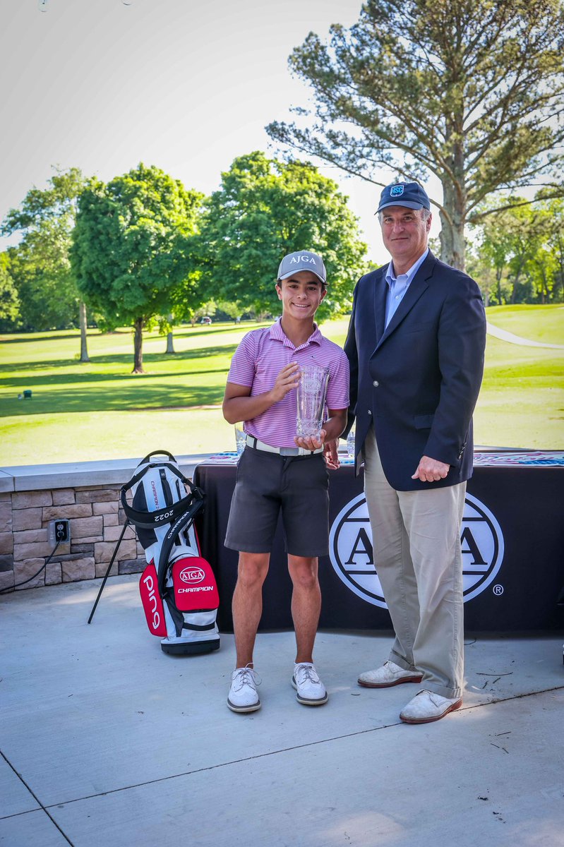 HsvSports's tweet photo. Congratulations to our 2022 @AJGAGolf Huntsville Junior winners, Aidan Cohl from Georgia and Amelie Phung from New York! #SportsHsv https://t.co/xXDwUFxADD