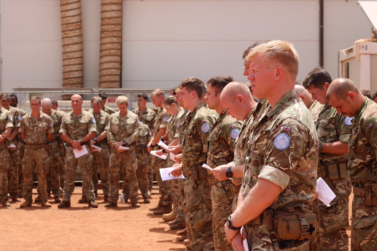 TheWelshCavalry's tweet photo. Today we conducted a Cavalry Memorial service whilst deployed on Op NEWCOMBE.

The Long Range Reconnaissance Group is proud to be the UK’s contribution to @un_minusma peacekeeping mission in #Mali 🇲🇱🇺🇳🇬🇧

🔵#TheWelshCavalry
⚪️#FirstandForemost
🔵#Outinfront https://t.co/e6Iu2TbgFz
