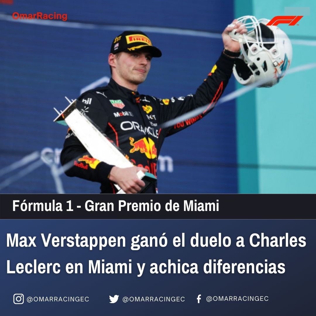 RaulRamirezO26's tweet photo. Max Verstappen ganó el Gran Premio de Miami después de librar otra batalla por la victoria con Charles Leclerc en el Miami International Autodrome, apretando el campeonato de constructores y pilotos.
#omarracing #F1 #Formula1 #MiamiGP #MaxVerstappen #RedBullRacing #Miami https://t.co/ISP12tuRn9