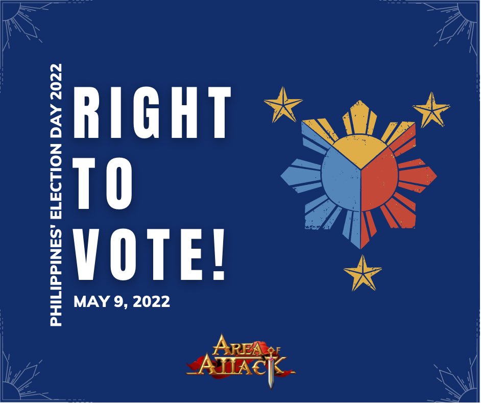 AreaofAttack's tweet photo. This is the time for you to VOTE for your RIGHTS!
BE WISER!
Today is a Special-Non Working Holiday for the Election Day.
#AreaOfAttack #AoA #ElectionDay2022 #PHElection2022 https://t.co/uL8R2gZ2D1