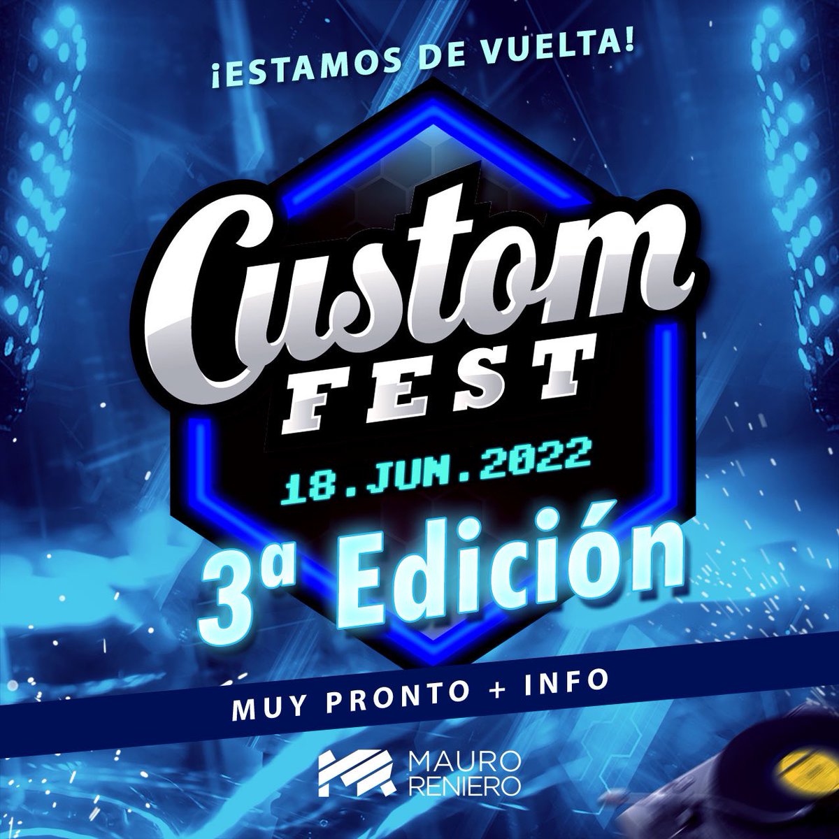 customfestch's tweet photo. ¡ESTAMOS DE VUELTA! 🤩 Sábado 18 de Junio 🤯 Sponsor Oficial Mauro Reniero Seguros 👏🏼 https://t.co/w9UVdRRzS4