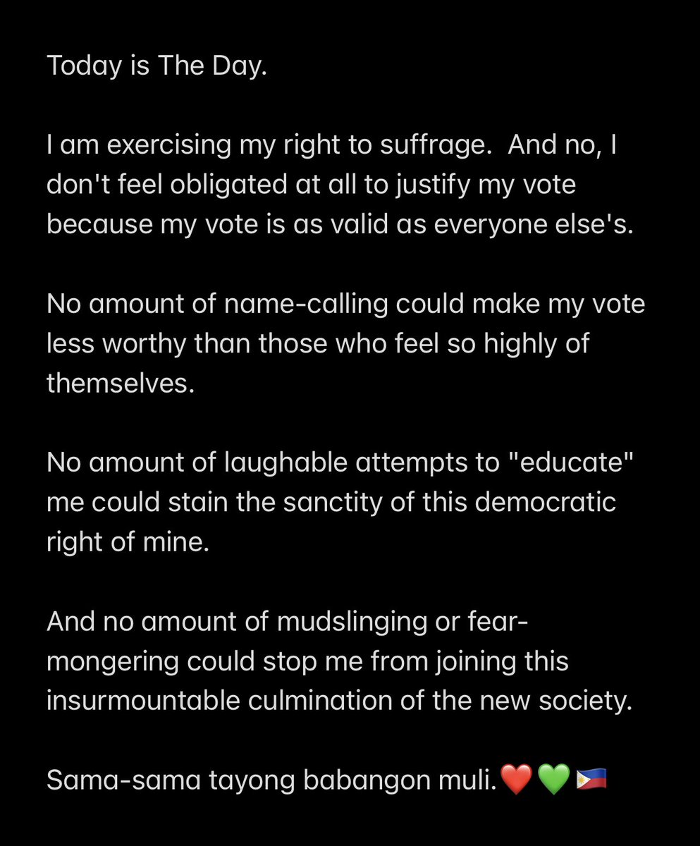 MimiVicini's tweet photo. Pilipinas, sama-sama tayong babangon muli.❤️💚🇵🇭

#BBMSaraUNITEAM #BBMSARA2022 https://t.co/TdVGWxSZR0