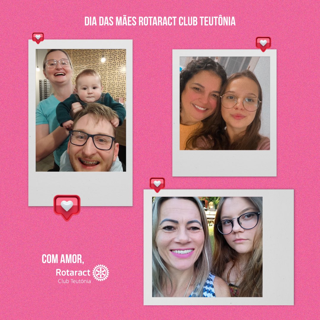 racteutonia's tweet photo. Nosso amor por vocês é imenso! ❤️
Se somos quem somos hoje, devemos a vocês, nossas mães, os amores das nossas vidas! 💌
#diadasmaes #rotaract #rotaractteutonia #rotaractbrasil #rotaract4700 https://t.co/57Yq9nriL0