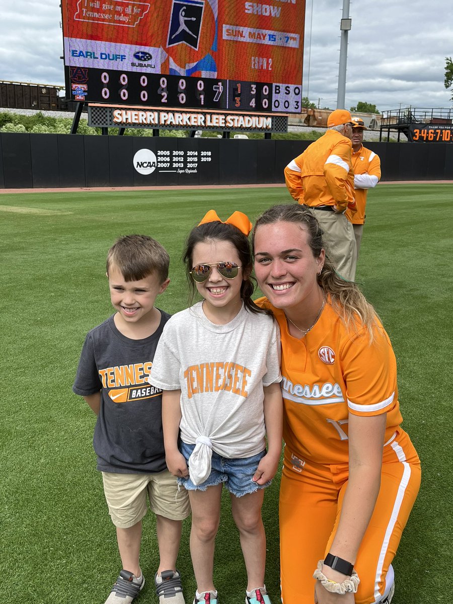 KevinF1985's tweet photo. We had a good day watching the @Vol_Softball team get the win today. We got to go down on the field after the game to meet the team and coach @KarenWeekly. Thank you all for the hospitality. https://t.co/inpQWCVGat