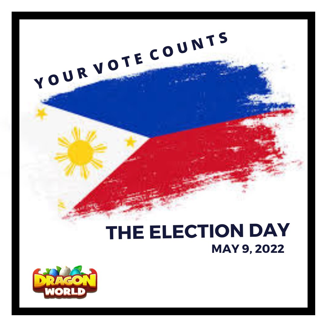 DragonWorld68's tweet photo. Every VOTE Counts!

Today, May 9, 2022 is the PH ELECTION DAY.

#DragonWorld #DW2022 #ElectionDay2022 #PHElectionDay2022 https://t.co/v5rAgcHoxr