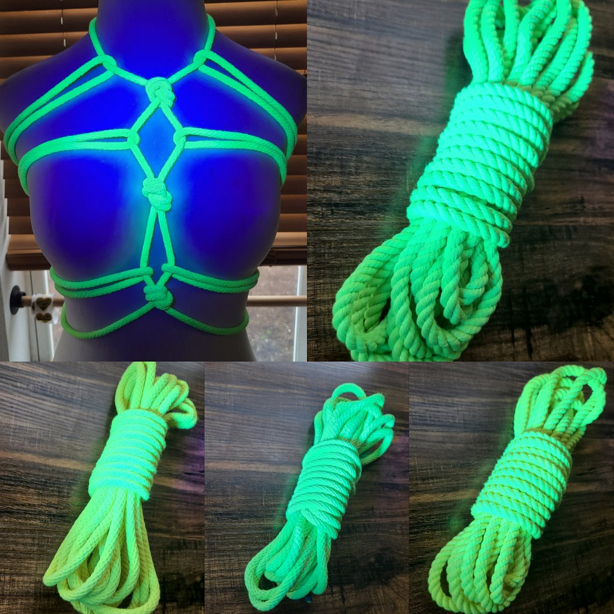ropeboundkitten's tweet photo. Blacklight reactive shibari ropes now available in the shop ♡ hand dyed and made with organic cotton
 
https://t.co/rlAkdjculf https://t.co/Tk4PeKmfYz
