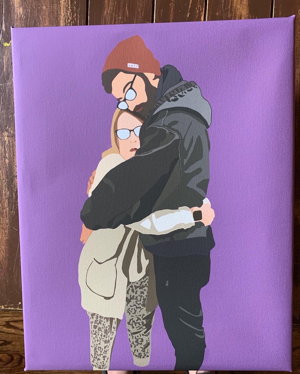 byminamarie's tweet photo. A Mother’s Day gift I drew for my boyfriend and his mom. Happy Mother’s Day to all you moms out there! 💖

Digital painting printed on canvas, 11” x 14” ✨ https://t.co/n6ZUwZeBWu