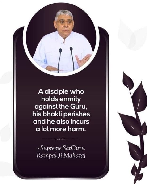 Kabiris07475660's tweet photo. #GodNightWednesday
A disciple who holds enmity against the Guru, his bhagti perishes and he also incurs a lot more harm.
*To know more download our official app Sant Rampal Ji Maharaj. 
@Antriksha_Das https://t.co/cnQUGdc3Io