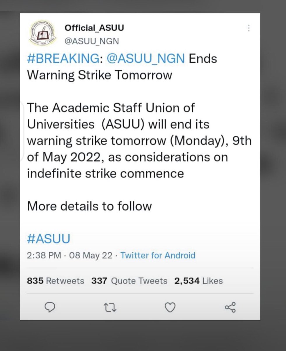 Syntyche_1's tweet photo. The cycle continues🥺…. EndASSU strike permanently .
#endassuustrike https://t.co/c9VuayJILj