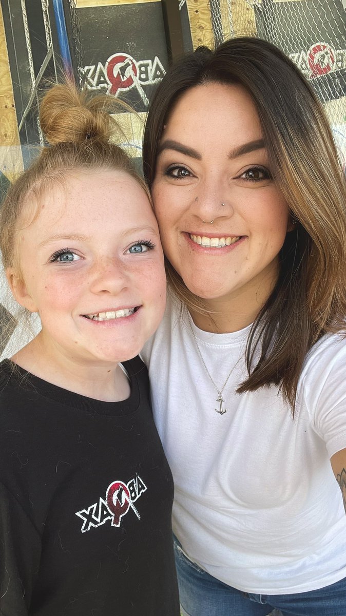 kaysarahsarah's tweet photo. 12th Mother’s Day in the books and we got to spend it axe throwing. 
[I got a new axe too. 😍] 
#axethrowing #kissmyaxe #badaxe #abqax #clutchesforfunsies https://t.co/2q635Oauv0