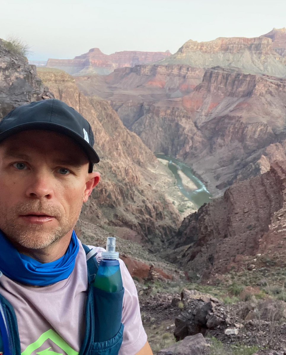 coach_sinclair's tweet photo. Grand Canyon Rim2 Rim2 Rim completed. 45 miles in 19 hours in one day. Mentally push your body because it’s capable of so much!! #ATD https://t.co/VVhXVqFisx