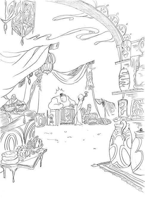 542日目、朝55分間描きました!

アラビあ異世界っぽい背景ってどう描けば… 