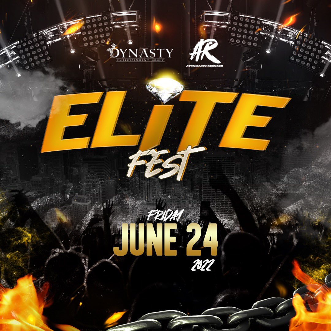 Kyleee_butler's tweet photo. ELITE Fest -  Place To Be JUNE 24 
Elite Outside , Tickets Will Be Out Soon 🎟 
Special Guest Appearances &amp; More 
Get Ready !🔥🦂 💎 
#EliteJa #EliteFest #Elite [@eliteja_] https://t.co/ehMlQbfeTp