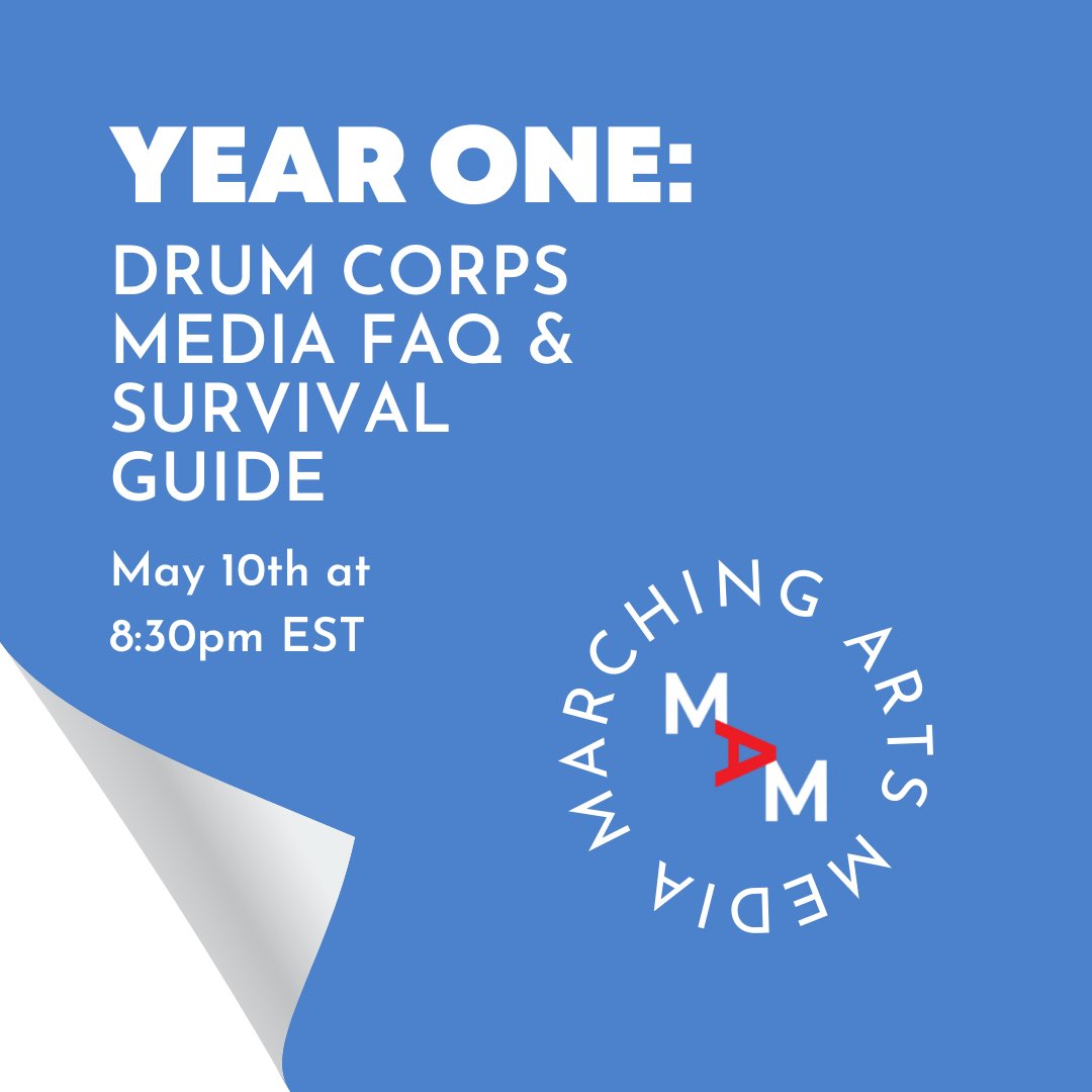 Maybe_Mojo's tweet photo. The Marching Arts Media discord is hosting our first roundtable event this Tuesday!

This event is aimed at people going on their first tour on staff but is open to anyone!

Tuesday, May 10th @ 8:30pm EST

Message me for a link to the discord server ☺️ https://t.co/tCaU8jjAoI