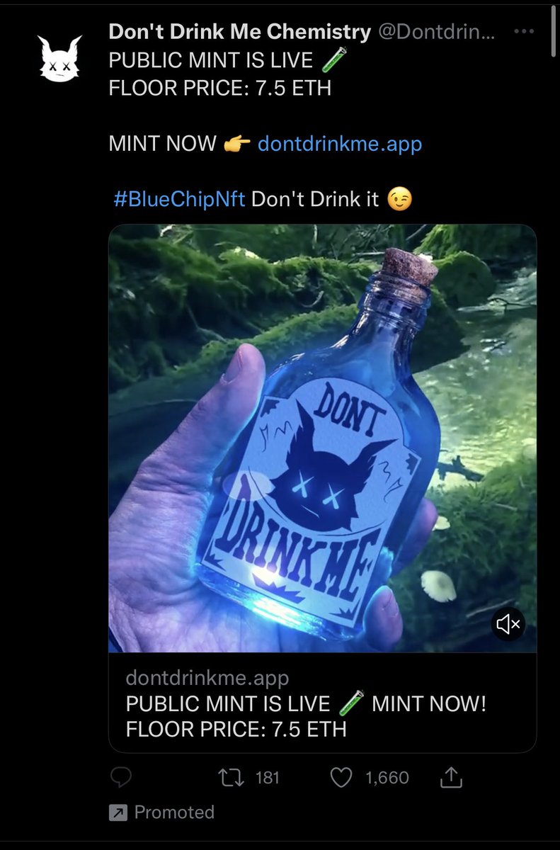 We allow obviously fake promoted tweets now, AND WITH COMMENTS TURNED OFF?! New level of shady when people can’t even comment to warn newbies to not mint.