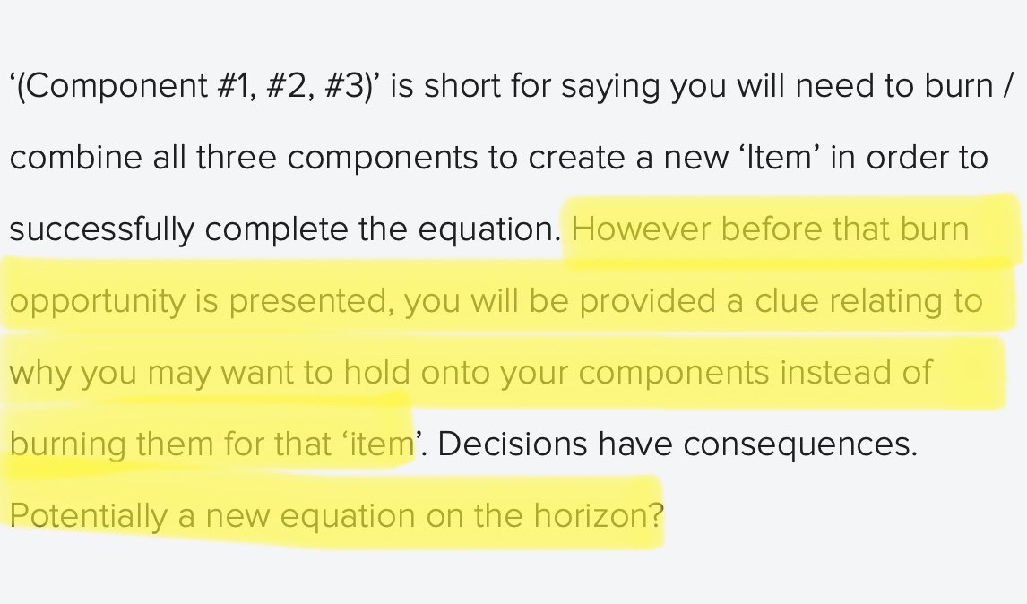 // BURN OR NOT?

An excerpt from <a href="/BAYC2745/">voltura.eth</a> @Psychedelic_nft Update #2 (February 2022)
is imo the single most important piece of info leading into this weeks Component burn for Psilocybin.  Here’s why… 🧵👇🏼