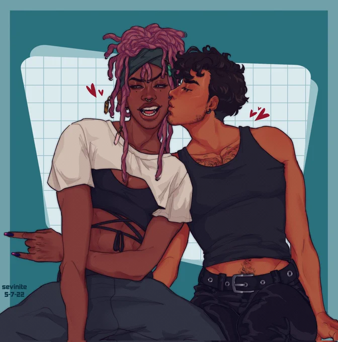Been feeling down lately so I commission @sevinite_twt to draw me midbob 🥺🥺🥺🥺 looook 