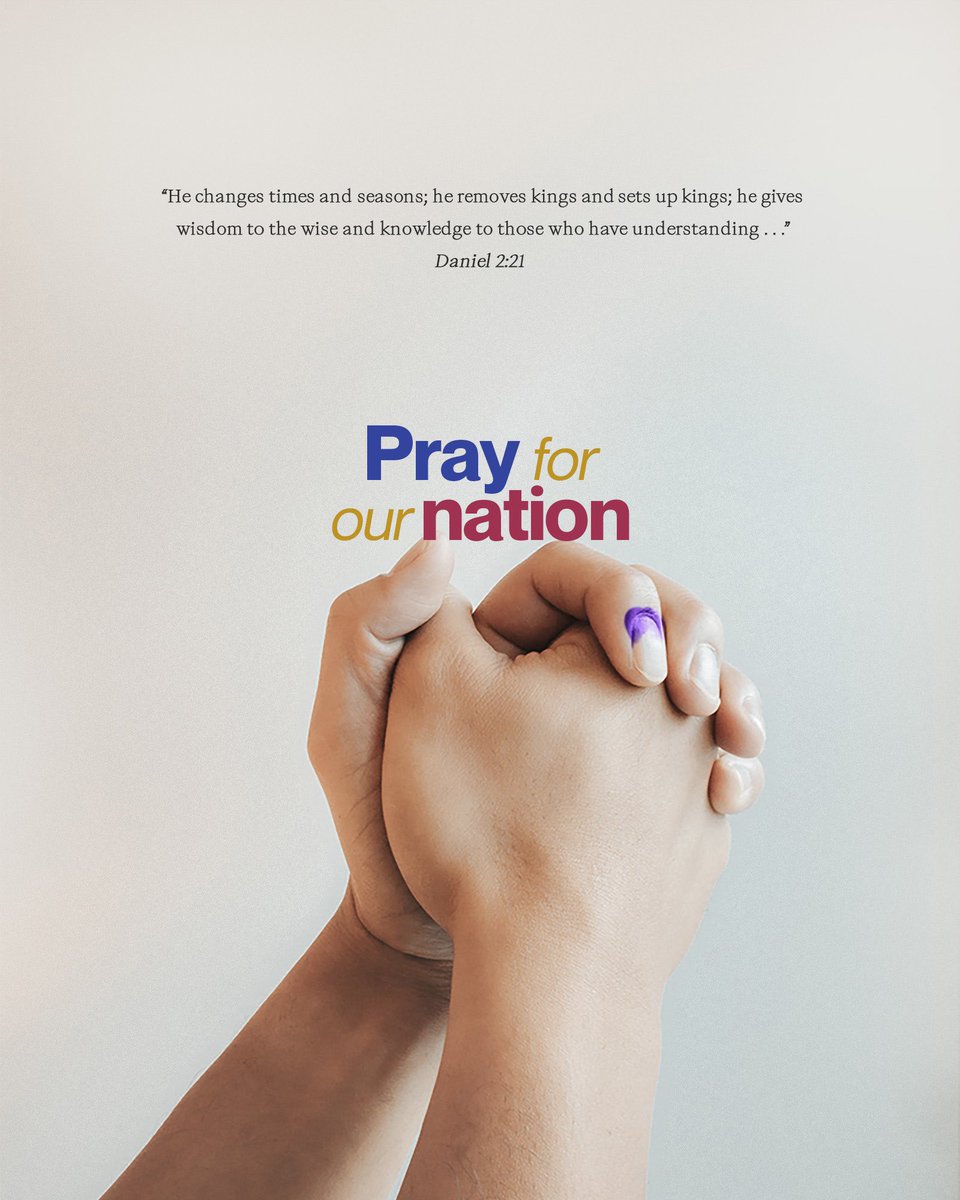 victoryph's tweet photo. As we vote today, let us pray for a peaceful and credible elections. May God’s righteousness and plans be upheld as we look to Him for the future of our nation.

Pray for those who will serve in our voting precincts and for all of our fellow citizens.

#Eleksyon2022
#Halalan2022 https://t.co/hN2JRXrnTf