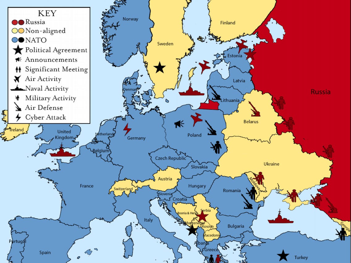 Карта НАТО 1997