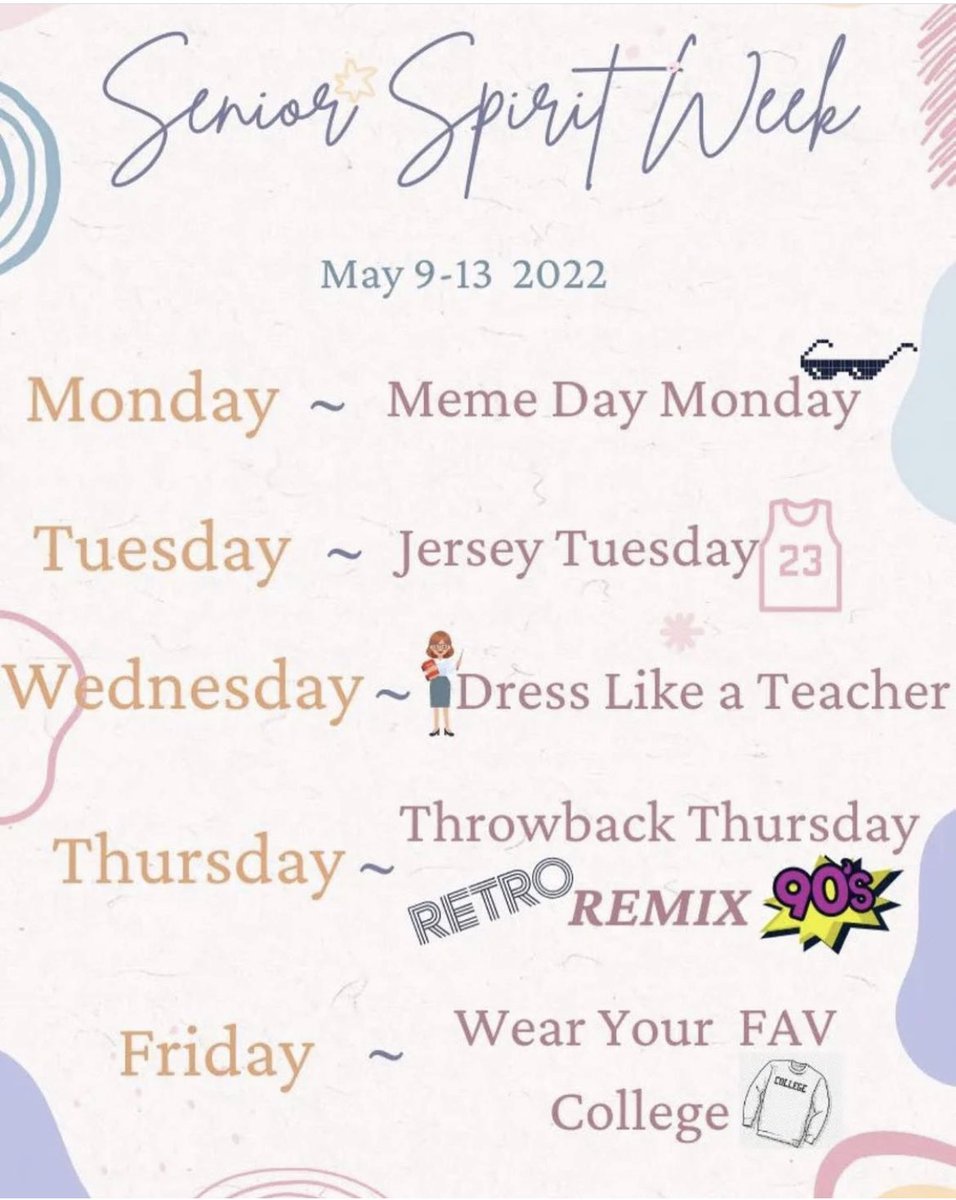 Senior Spirit Week starts tomorrow. Show school spirit while supporting our seniors. Tomorrow is Meme Day Monday! <a href="/KnightdaleHS/">Knightdale High</a>  <a href="/KHSCD_PTSA/">Knightdale High PTSA</a> <a href="/KHSCDPrincipal/">Keith Richardson</a>
