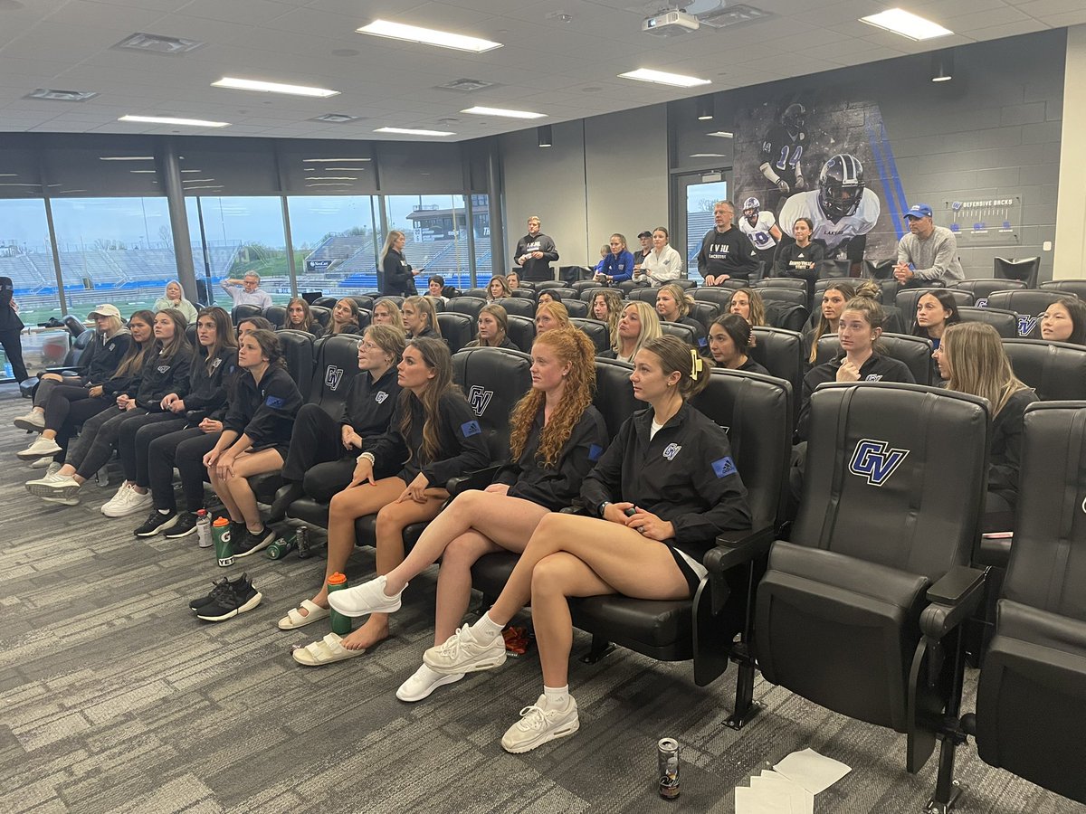RemiMonaghan's tweet photo. Moments away from finding out where the @GVSUWLAX head is headed for the DII regional tournament!! @FOX17 @gvsulakers https://t.co/GIKwec5U4B