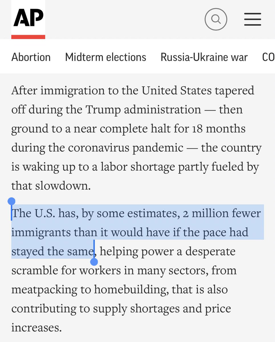Immigration would help with supply shortages

Immigration would help with inflation

Immigration would help with population decline

Immigration would help us beat China and Russia

Talented people from all over the world want to move here — we should let them.