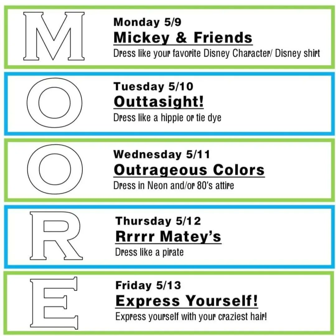 Be sure to send in your child’s completed AOK chart by May 13th! 

If you haven’t registered yet please be sure to do so! my.raisecraze.com/AP891U5