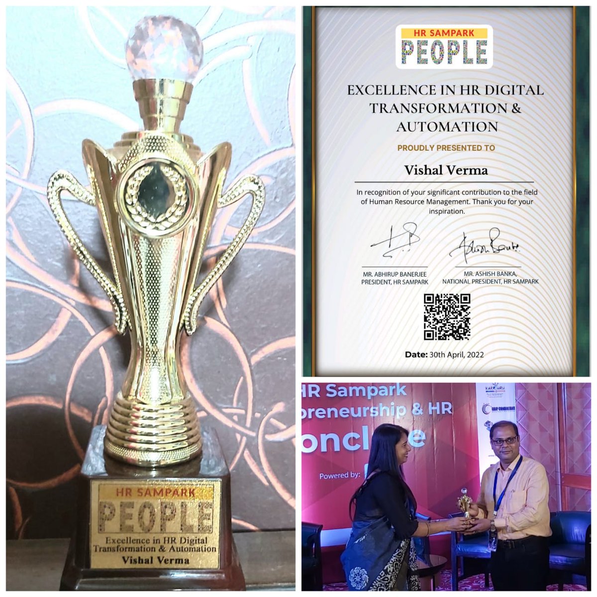 hr_vishal's tweet photo. Awarded for Excellence in HR Digital Transformation and Automation #hr #hranalytics #DigitalTransformation #hrautomation https://t.co/iZEwTsA1m7