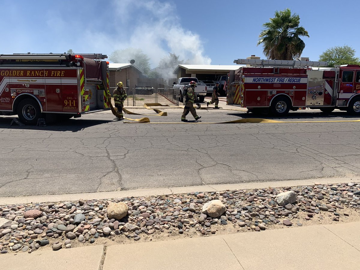 GRFDAZ's tweet photo. Around 1:30 today, crews from #GRFDAZ and @NorthwestFire did a great job gaining quick control of an exterior shed fire. The fire took place at a home on the northwest side of town off of Rasmussen Ave. #CommunityFirst #AutoAid https://t.co/bEnnlydpUR