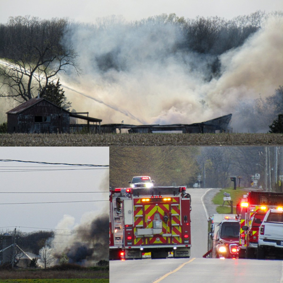 TNO_TV's tweet photo. The #StClairFireDepartment had a little action out on Rokeby line tonight with a fully involved structure fire. I saw trucks from Stations, #Corunna, #Mooretown and #Wilkesport along with #LambtonEMS and #LambtonOPP.
#FirePhotography #StructureFire #StClairTownship #LambtonCounty https://t.co/uCLINe61Xs