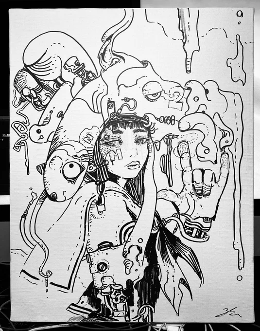 キャンバスに落書き 