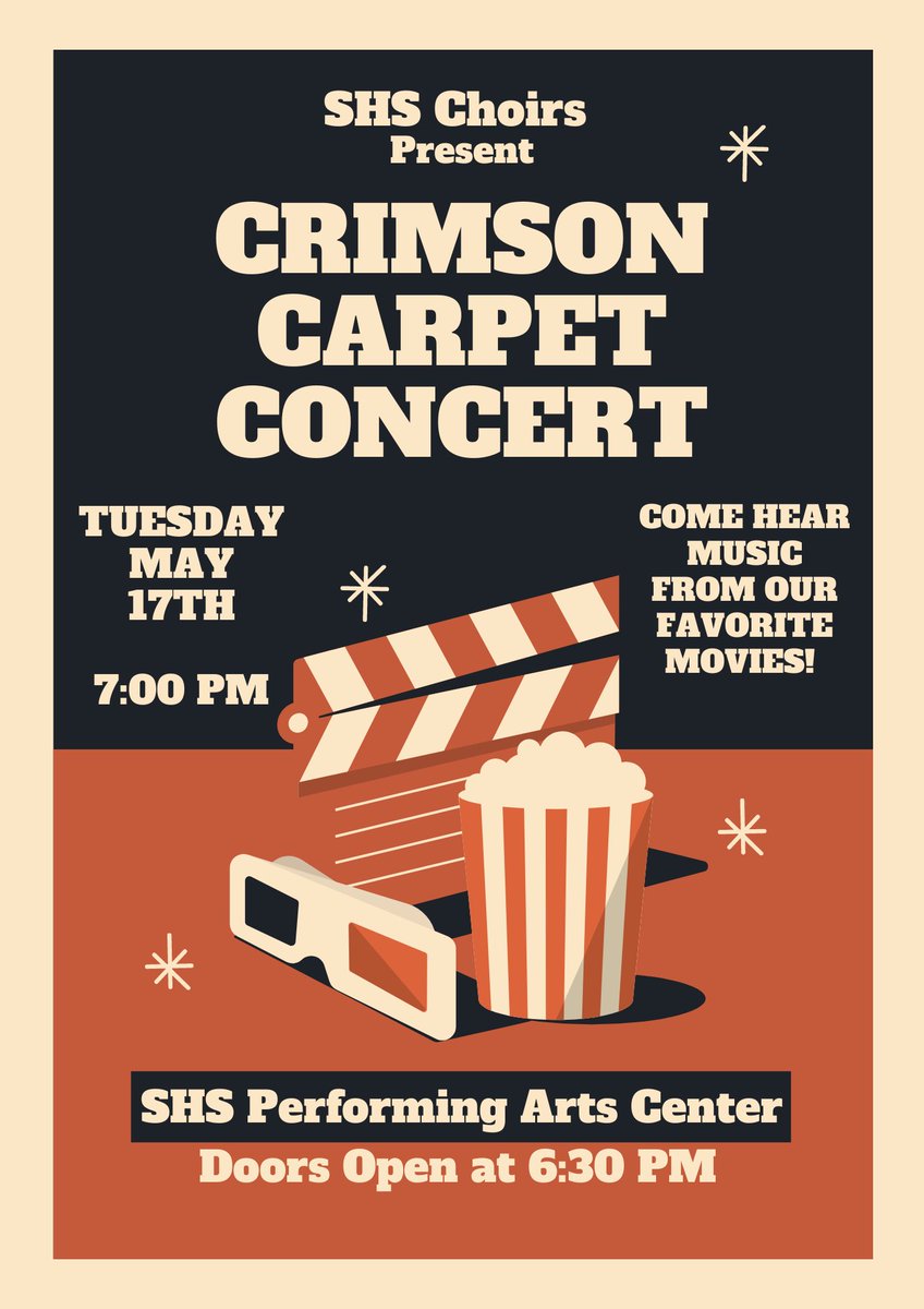SHSMatadorssing's tweet photo. Come see our choirs perform for the last time this year as we celebrate movies we like! @SeguinISD @SeguinFineArts @SeguinHSTx #MakeMusicAndStuff https://t.co/Jie8YospfJ