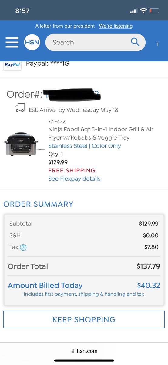 cmosher31's tweet photo. @HSN y’all got some explain to do. How are you gonna let me apply my $50 off code and make me think I’m only paying $84 then charge me $137 😒 https://t.co/jANiktqmx2