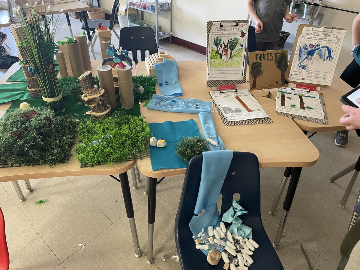 OurDiscoveries's tweet photo. More mixed up habitats!Thank you to all the classes who came to check out our creations! https://t.co/0SbB988H4z