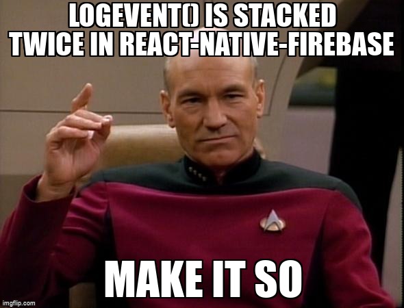 overflow_meme's tweet image. logEvent() is stacked twice in react-native-firebase stackoverflow.com/questions/7210… #googleanalytics #reactnative #reactnativefirebase
