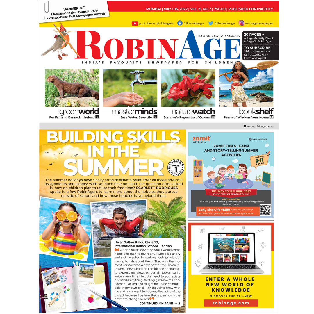 FollowRobinAge's tweet photo. Have you checked out our latest issue?
Read news from around the world, discover nature’s pageantry of colours, learn lessons from a Disney princess and lots more!
#RobinAge #NewIssue #NewspaperforKids #News #Knowledge #Trivia #Puzzles #ReadingIsFundamental #ReadingforKids https://t.co/sy6dSN9Rco
