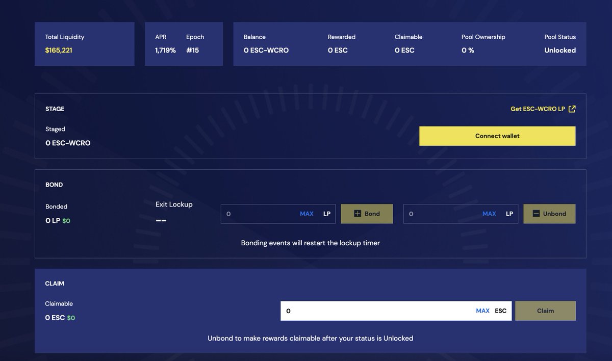 escryptofi's tweet photo. 📢 Hi there ESC Community

📌 How to make profits with ESC?

🚜Stake your ESC-WCRO LP and ESC-DARK LP in FairRoom (APR~700%) and DiamondRoom (APR~1000%)

🚜Deposit and Bond your ESC and ESC-WCRO LP in DAO (APR~1800%) and Liquidity (APR~1700%)

🔽Join us: https://t.co/OvYNXm7B9Y https://t.co/Nwcl8jGH5A