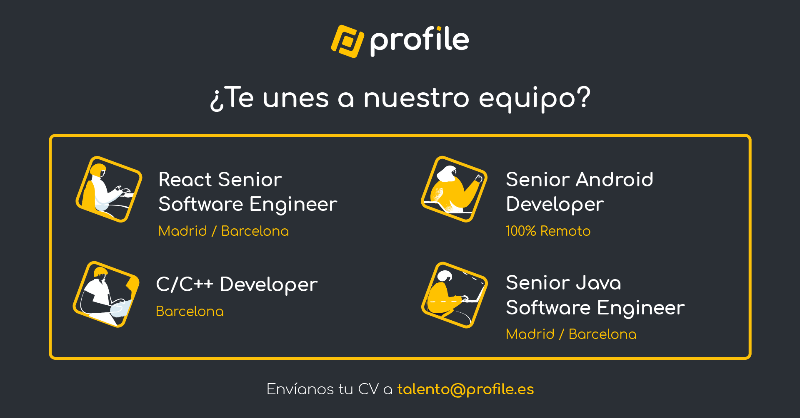 EsProfile's tweet photo. ¡Comenzamos la semana con nuevas oportunidades de #empleoIT que seguro te interesan! 👀 ¡No te pierdas nuestras #ofertas! 👇

⚡ Senior #AndroidDeveloper 📍 #Remoto
⚡ C/C++ #Developer 📍 Bcna.
⚡ Senior #JavaEngineer 📍 Bcna. o Mad.
⚡ Senior #ReactEngineer 📍 Bcna. o Mad.