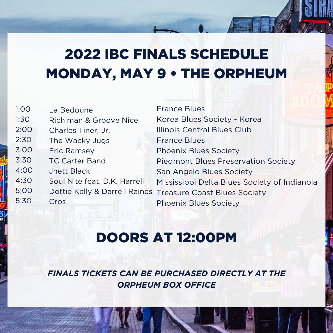 And the FINALISTS are... Finals begin at 1:00pm at The Orpheum. Congratulations to all Challengers! #IBC2022