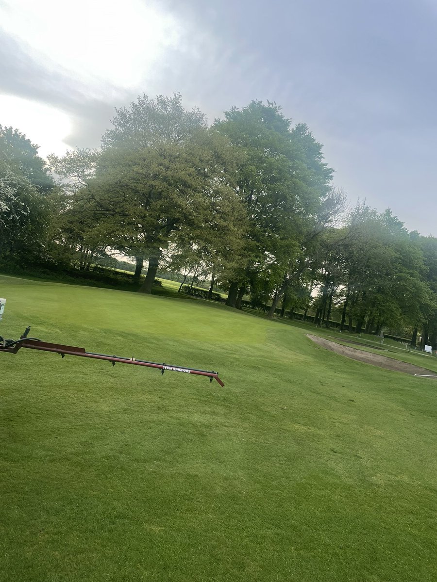 HindleyHGC's tweet photo. Greens cut followed by a PGR application #attraxor #pgr #golf playing catch up on fairways due to a breakdown last week. We have had some damage in course over the weekend disappointing but nothing we can’t solve #gokf https://t.co/Ra8vzsflFS