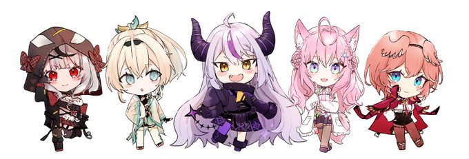 鷹嶺ルイ＆博衣こより＆沙花叉クロヱ＆ラプラス・ダークネス＆風真いろは 缶バッジ 鷹嶺ルイ＆博衣こより＆沙花叉クロヱ＆ラプラス・ダークネス＆