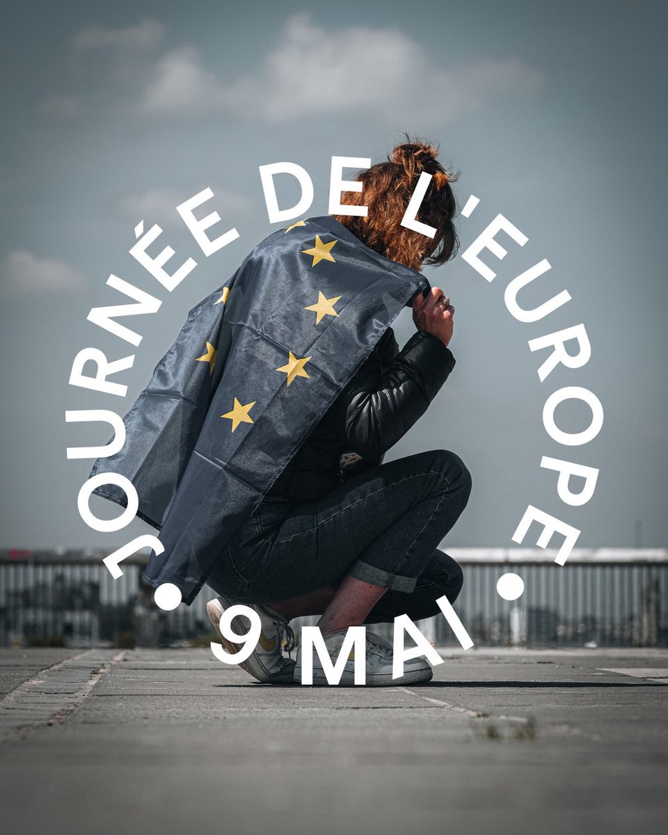 Ensemble_UE's tweet photo. En ce 9 mai, célébrons ce projet politique merveilleux qu’est l’🇪🇺. 

Mesurons la chance que nous avons de l’avoir pour nous protéger et nous offrir un meilleur avenir dans ce monde de crise. 

Une 🇪🇺 puissante, c’est une 🇫🇷 plus forte 💪 #JournéeDeLEurope https://t.co/EZZH4HfskF
