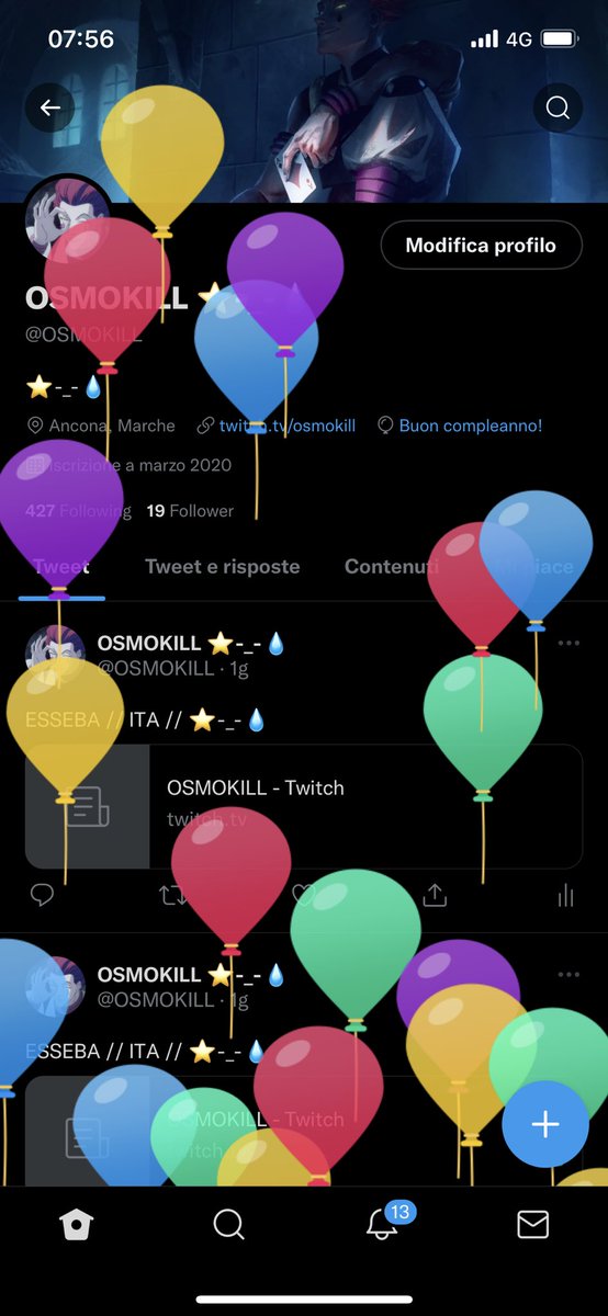 OSMOKILL's tweet photo. Almeno ce Twitter che mi fa gli auguri di buon compleanno 🥳 sono arrivato a 20🍭 https://t.co/MsIIPLRUhg
