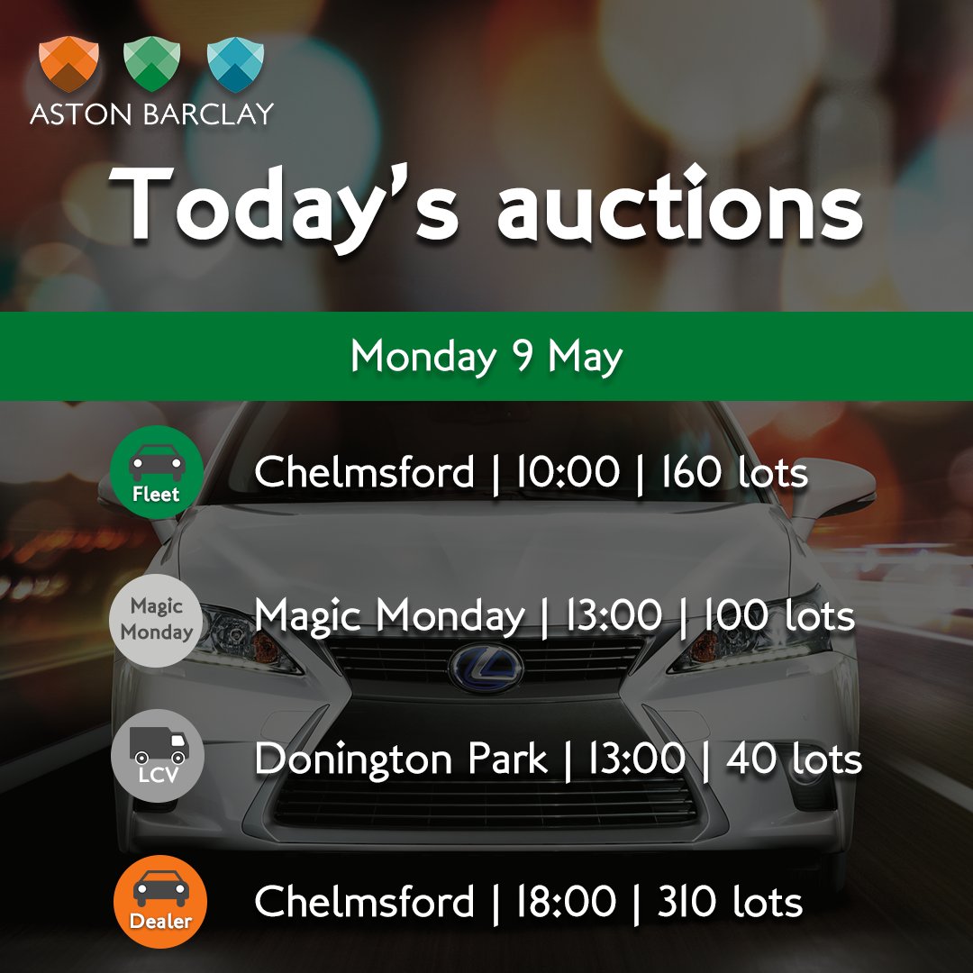 Magic Monday returns to the regular Monday sales programme! Today's auctions feature fleet, dealer, LCV, and additional Magic Monday stock. ow.ly/VsZh50J1sOk

#AstonBarclay #UsedCars #UsedCarSale