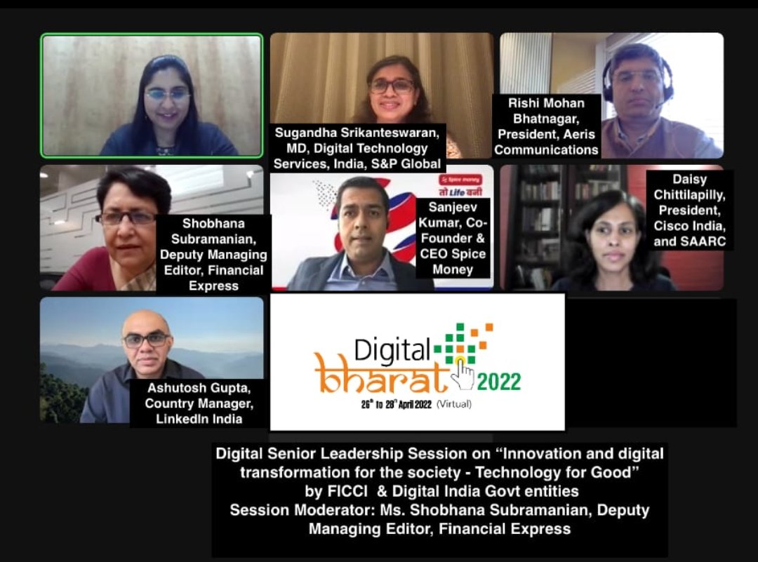 It was a great to share the panel with Industry leaders to discuss  technology for financial inclusion/healthcare/education 👍