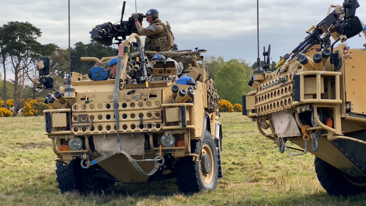 RoyalArmdCorps's tweet photo. Troops from B Sqn the @SCOTS_DG conducting the Mission Rehearsal Exercise for their upcoming deployment on Op NEWCOMBE 4 in Mali. They will form part of the Long Range Reconnaissance Group, the UK’s contribution to @UN_MINUSMA https://t.co/q26Zhu4KPx