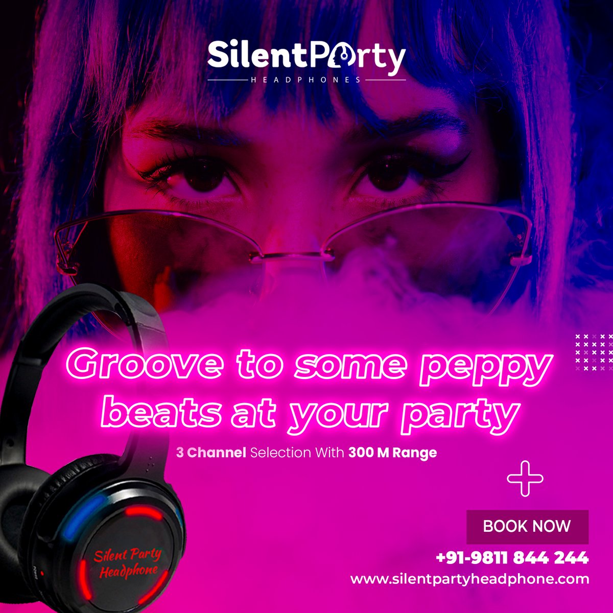 HeadphoneSilent's tweet photo. Are you hosting a weekend party? 

Book high-quality Silent Party Headphones that are wireless with a noise cancellation system. Let your friends have a rocking yet noise-free party experience!

Read More: https://t.co/UZ9OjUlAMf

#silentpartyheadphones #noisecancellation https://t.co/H2zf2YFmjQ