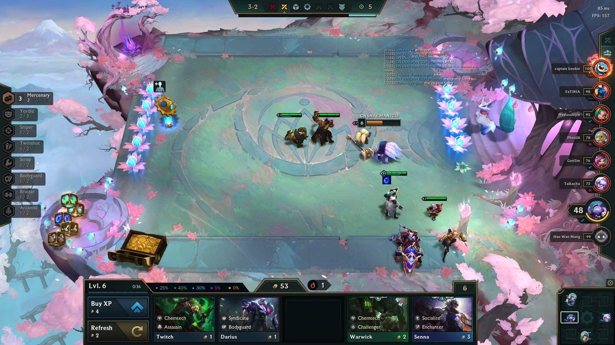 snailman1234's tweet photo. FFing in ranked to grief merc/streak: 
Hao Wan Mang played econ/yordles throughout stage 2 which is fairly normal, playing weakest board to ensure a 5 streak so I didn't think anything was amiss. But as soon as we played each other at 3-2, they ff'd immediately. https://t.co/LOjSyTw9Kw