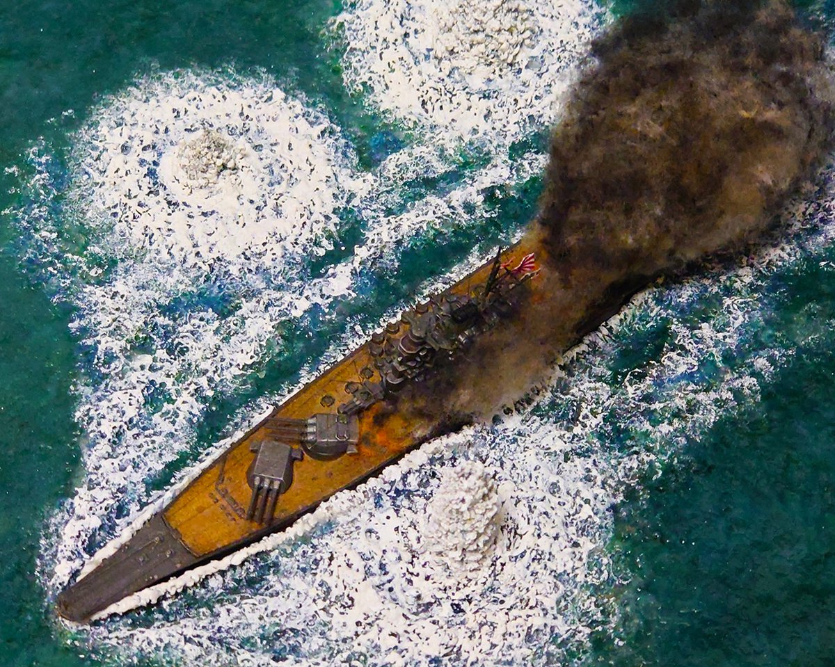 fujinaka_design's tweet photo. 1/2000 戦艦大和の最期の戦い「坊ノ岬沖海戦」その２

#エフトイズ #戦艦大和 #日本海軍 #食玩 #プラモデル好きと繋がりたい #プラモデル https://t.co/IyEShVm6R3