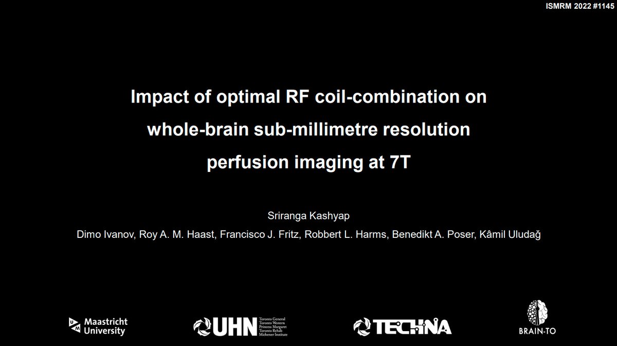 SK now on BlueSky (@srirangakashyap) on Twitter photo #ISMRM22 Check out our work on isotropic sub-millimetre resolution perfusion imaging at 7T! 
Please pop by Computer 5️⃣0️⃣ in the Exhibition Hall @ 1545-1645h to discuss my poster / 7T ASL / laminar fMRI / just to say 👋
Thanks 🤓 #ISMRM22 Check out our work on isotropic sub-millimetre resolution perfusion imaging at 7T! 
Please pop by Computer 5️⃣0️⃣ in the Exhibition Hall @ 1545-1645h to discuss my poster / 7T ASL / laminar fMRI / just to say 👋
Thanks 🤓